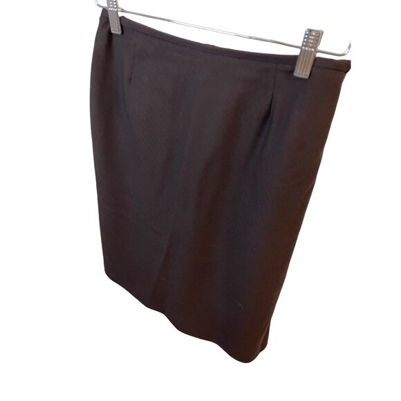 Dana Buchman Brown Wool Straight Lined Pencil Skirt Sz 8 - Picture 3 of 8